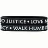 SayitBands 2 Do Justice Love Mercy Walk Humbly Silicone Wristband Bracelets Micah 6:8 view 1