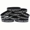 SayitBands 10 Do Justice Love Mercy Walk Humbly Silicone Wristband Bracelets Micah 6:8 view 1