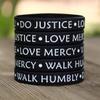 SayitBands 10 Do Justice Love Mercy Walk Humbly Silicone Wristband Bracelets Micah 6:8 view 2