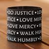 SayitBands 20 Do Justice Love Mercy Walk Humbly Silicone Wristband Bracelets Micah 6:8 view 4