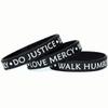 SayitBands 3 Do Justice Love Mercy Walk Humbly Silicone Wristband Bracelets Micah 6:8 view 1