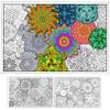 Young N Refined 2 Pack of Giant Coloring Posters of Flowers and Mandala collages Folded Version (42x60) view 1