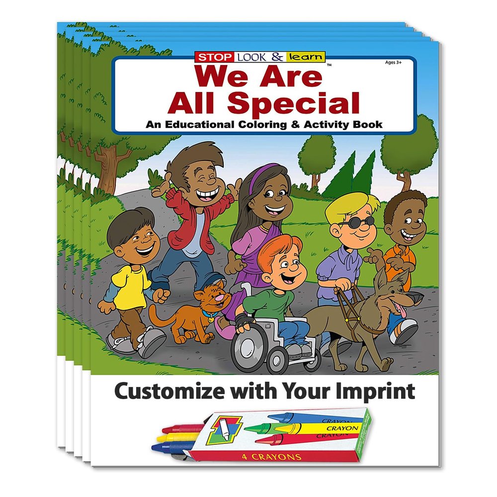 ZOCO We Are All Special Educational Coloring Books (250 Bulk Pack, With Crayons) Self Esteem Books for Kids Games, Puzzles, Fun Activities