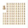 100 Pieces Wood Peg Dolls Unfinished Wooden People Craft Blank Family Figures 5/8 x 1-1/4 inch view 1