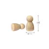 100 Pieces Wood Peg Dolls Unfinished Wooden People Craft Blank Family Figures 5/8 x 1-1/4 inch view 2