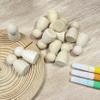 100 Pieces Wood Peg Dolls Unfinished Wooden People Craft Blank Family Figures 5/8 x 1-1/4 inch view 4