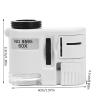 Microscope Accessories Kit 60X Zoom Microscope Magnifier for Phone Portable Magnifying with LED Light Microscope Slides view 2