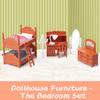 Dollhouse Furniture Set for Kids Toys Miniature Doll House Accessories Pretend Play Toys for Boys Girls & Toddlers Age 3+ with The Bedroom view 3