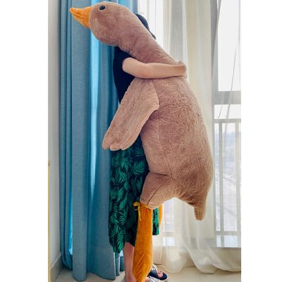 Tanha Giant Goose Plush, 6 Foot Goose Stuffed Animal, Cute Stuffed Goose, Soft Brown Duck Plush Gift for Girlfriend, Kids or Best Friend75inch, 190cm