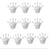 10 Pcs Jumbo Foil Crown Balloons Large 30 Inches Foil Helium Crown Balloons for Birthday Wedding Party Decorations (Silver) view 1