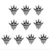 10 Pcs Jumbo Foil Crown Balloons Large 30 Inches Foil Helium Crown Balloons for Birthday Wedding Party Decorations (Black) view 1