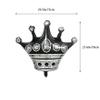 10 Pcs Jumbo Foil Crown Balloons Large 30 Inches Foil Helium Crown Balloons for Birthday Wedding Party Decorations (Black) view 2