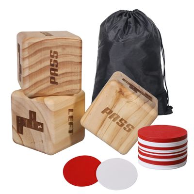 Nautical Beach Decor Giant Left Right Center Bonus Dice Game - Unique Bonus Special Sides for Traditional or Bonus Play with 24 Huge Chips & Carry Bag