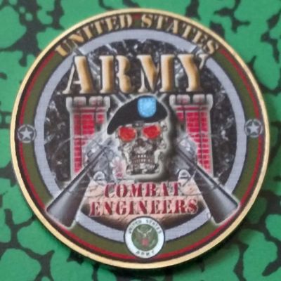 Army Combat Engineers Military Challenge Art Coin
