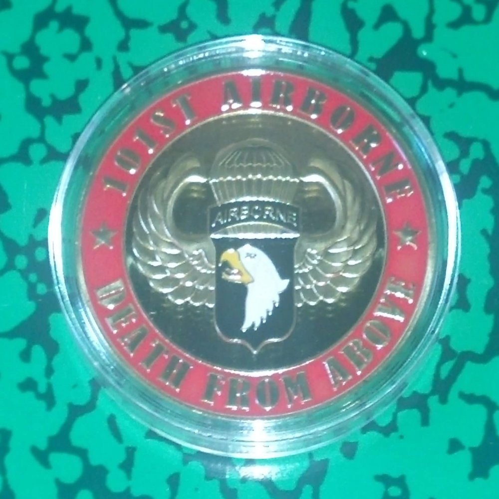 101st Airborne Death from Above Military Challenge Art Coin
