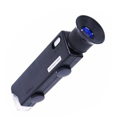 Microscope Accessories Kit 400X-500X Zoom Focus Adjustable Illuminated LED Microscope Magnifier Identification Tool Microscope Slides