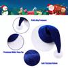 Eoocan Santa Hat, Santa Hat for Kids, Unisex Velvet Comfort Blue Christmas Hats Extra Thicken Classic Plush for Christmas New Year Festive Holiday Party Supplies view 3