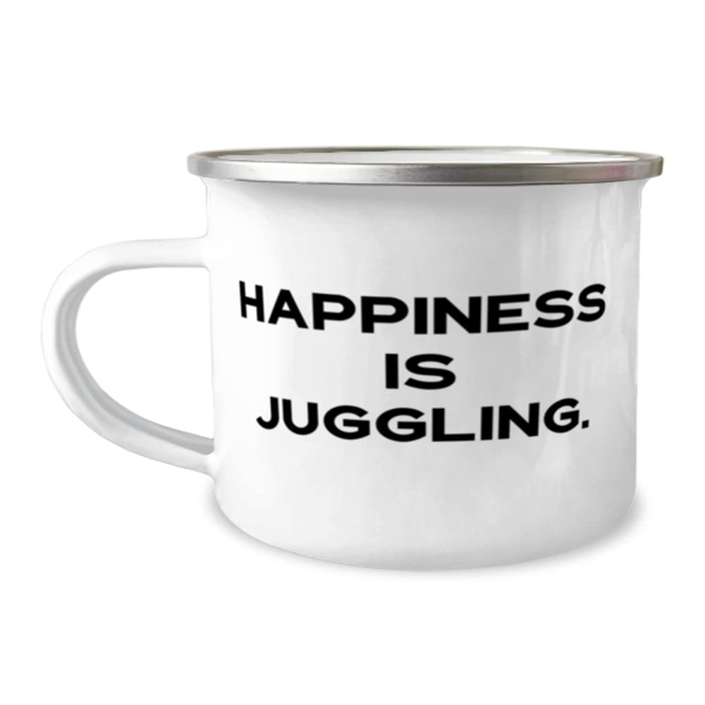 Epic Juggling, Happiness is Juggling, Brilliant 12oz Camper Mug For Friends From