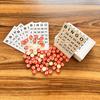 SEETOOOGAMES Vintage Wooden Bingo Game Set-120 Bingo Number Cards and 75 Chess view 2