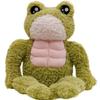 ELAINREN 3D Muscle Frog Plush Toy Funny Stuffed Green Froggy with Abs Decor/17.7'' view 1