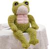 ELAINREN 3D Muscle Frog Plush Toy Funny Stuffed Green Froggy with Abs Decor/17.7'' view 2