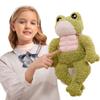 ELAINREN 3D Muscle Frog Plush Toy Funny Stuffed Green Froggy with Abs Decor/17.7'' view 3