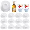 HKACSTHI 30 Pieces Mini Western Cowboy Hat Cowgirl Hat Doll Hats Plastic Cute Doll Hats Decoration Accessories for Party (White) view 1