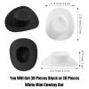 HKACSTHI 30 Pieces Mini Western Cowboy Hat Cowgirl Hat Doll Hats Plastic Cute Doll Hats Decoration Accessories for Party (White) view 2
