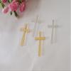 16pcs of Acrylic Mirrored Baptism Cake Toppers,Acrylic Mirror Cross Sticker for Baptism Wedding Party Favors Home Decor (3.5'', Gold Mirror) view 4
