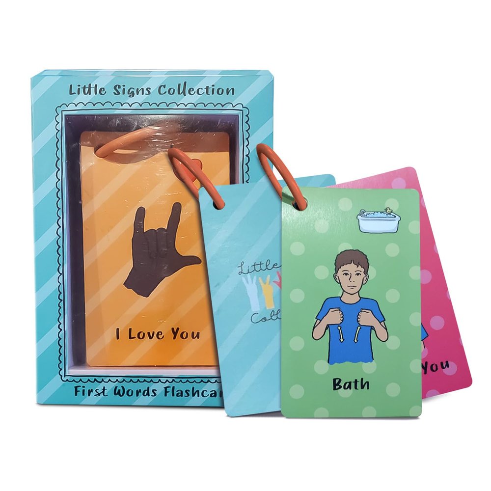 Little Signs Collection ASL First Word Flash Cards American Sign Language Learning Cards for Beginners, Parents, Teachers & Speech Therapy, Visual Communication Training Aid
