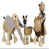 TEKOR Wooden Bendable Jungle Animal Toys (Set of 4) | Ages 3 & Up | Early Education Toy Animals for Kids | Elephant, Zebra, Hippo, Gorilla | Smooth Natural Wood | Endless Play for Girls & Boys view 2
