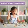 TEKOR Wooden Bendable Jungle Animal Toys (Set of 4) | Ages 3 & Up | Early Education Toy Animals for Kids | Elephant, Zebra, Hippo, Gorilla | Smooth Natural Wood | Endless Play for Girls & Boys view 3