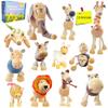 TEKOR Bendable Wooden Animal Toys (Set of 12) | Ages 3 & up | Fun & Posable Animals for Toddlers | Preschool Montessori Toys | Smooth Natural Wood | Endless Play for Girls & Boys view 1