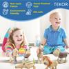 TEKOR Bendable Wooden Animal Toys (Set of 12) | Ages 3 & up | Fun & Posable Animals for Toddlers | Preschool Montessori Toys | Smooth Natural Wood | Endless Play for Girls & Boys view 3