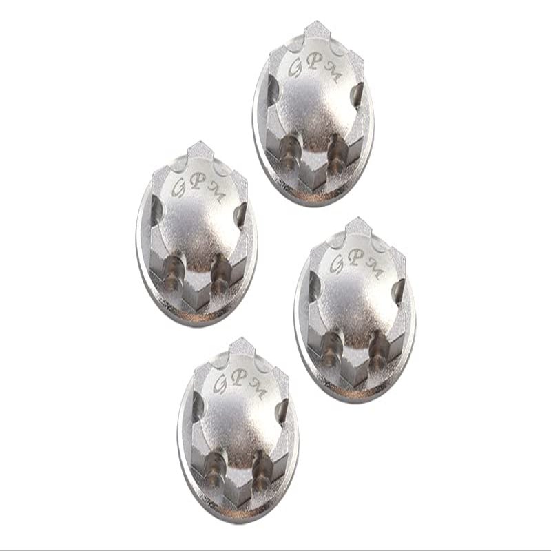 GPM 4Pc Set Upgrades Aluminum 6061-T6 Wheel Lock for 1/8 4Wd Sledge Monster Truck 95076-4 Rc Cars (Silver)