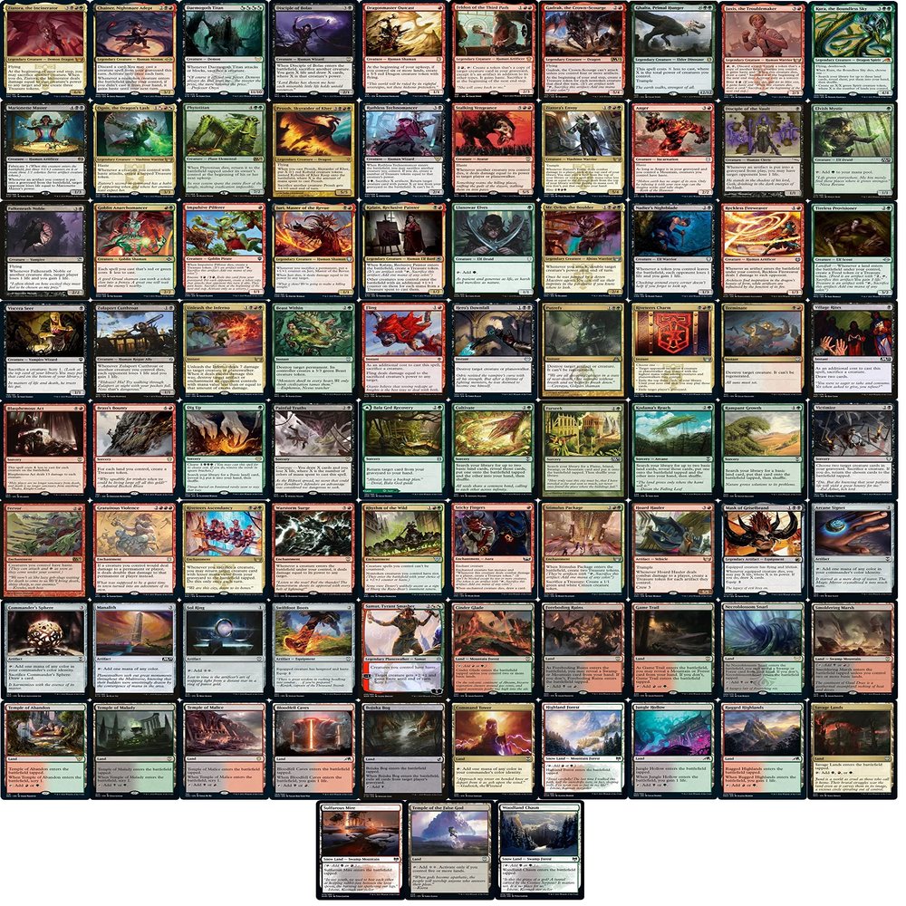 Elite Commander Ziatora Jund Sacrifice Deck - Red Green Black - EDH - 100 Card - Custom Magic The Gathering Deck - Very Strong!