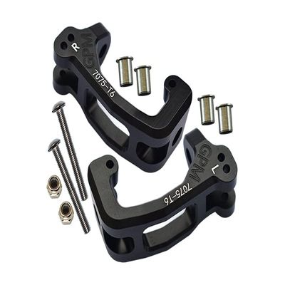 GPM Upgrades 7075-T6 Aluminum Front C Hubs for 1/8 4WD Sledge Monster Truck (95076-4) Rc Cars (Black)