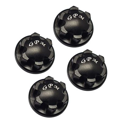 4Pc Set Upgrades Aluminum 6061-T6 Wheel Lock with 1/8 4Wd Sledge Monster Truck 95076-4 Rc Cars by GPM (Black)