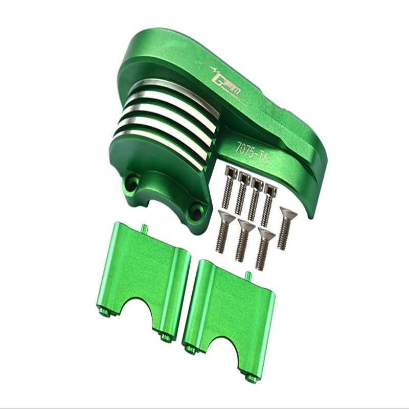 11Pc Set Upgrades Aluminum 7075-T6 Main Gear Cover with 1/8 4Wd Sledge Monster Truck 95076-4 Rc Cars by GPM (Green)