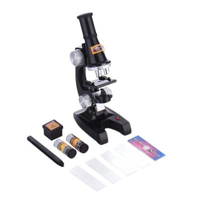 Lab Microscope Slides 100X-450X Microscope Kit Biological Microscope Microscope Parts (Color : Black)