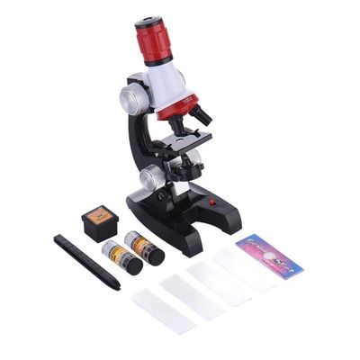 Lab Microscope Slides 100X-450X Microscope Kit Biological Microscope Microscope Parts (Color : Red)