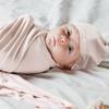 Aijoviko Newborn Swaddle Blanket with Hat Set Baby Swaddle Set Hospital Receiving Blankets for Girls Boys(Neutral,35"*35") view 3