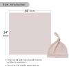Aijoviko Newborn Swaddle Blanket with Hat Set Baby Swaddle Set Hospital Receiving Blankets for Girls Boys(Neutral,35"*35") view 4