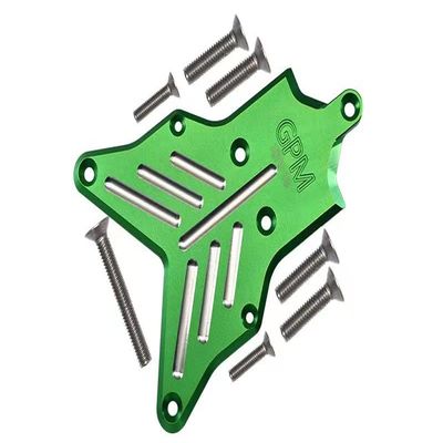 GPM Aluminum 7075-T6 Rear Chassis Protection Plate for TRAXXAS 1/8 4Wd Sledge Monster Truck-95076-4 (Green)