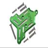 8Pc Set Upgrades Aluminum 7075-T6 Front Chassis Protection Plate with 1/8 4Wd Sledge Monster Truck 95076-4 Rc Cars by GPM (Green) view 1