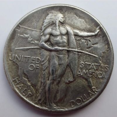 Rare American US United States 1926 Oregon Trail Memorial Half Dollar Restrike Replica Coin. Discover Now!