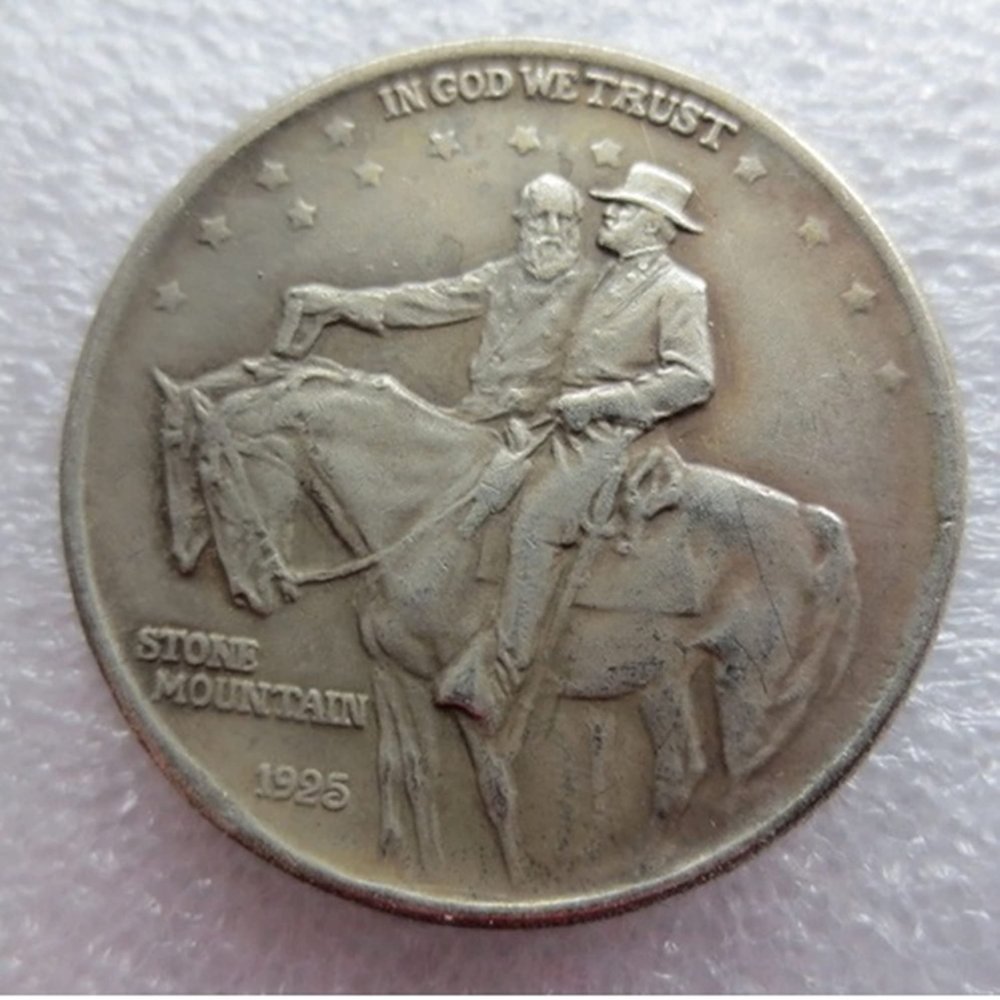 Rare 1925 Stone Mountain Half Dollar American US United States Restrike Replica Coin. Discover Now!