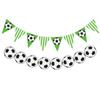 2PCS Soccer Party Banners - Soccer Party Supplies Sports/Football/Soccer Themed First Birthday Party Decorations Football Pattern Banners Soccer Birthday Garland for Sports Party Supplies view 1