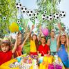 2PCS Soccer Party Banners - Soccer Party Supplies Sports/Football/Soccer Themed First Birthday Party Decorations Football Pattern Banners Soccer Birthday Garland for Sports Party Supplies view 3