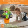 MILEGI Dancing Talking Cactus Toy, Baby Singing Recording Mimicking Cactus Toy, Repeats What You Say, Musical Interactive Infant Toddler Toys for 1 Year Old Boys Girls view 4